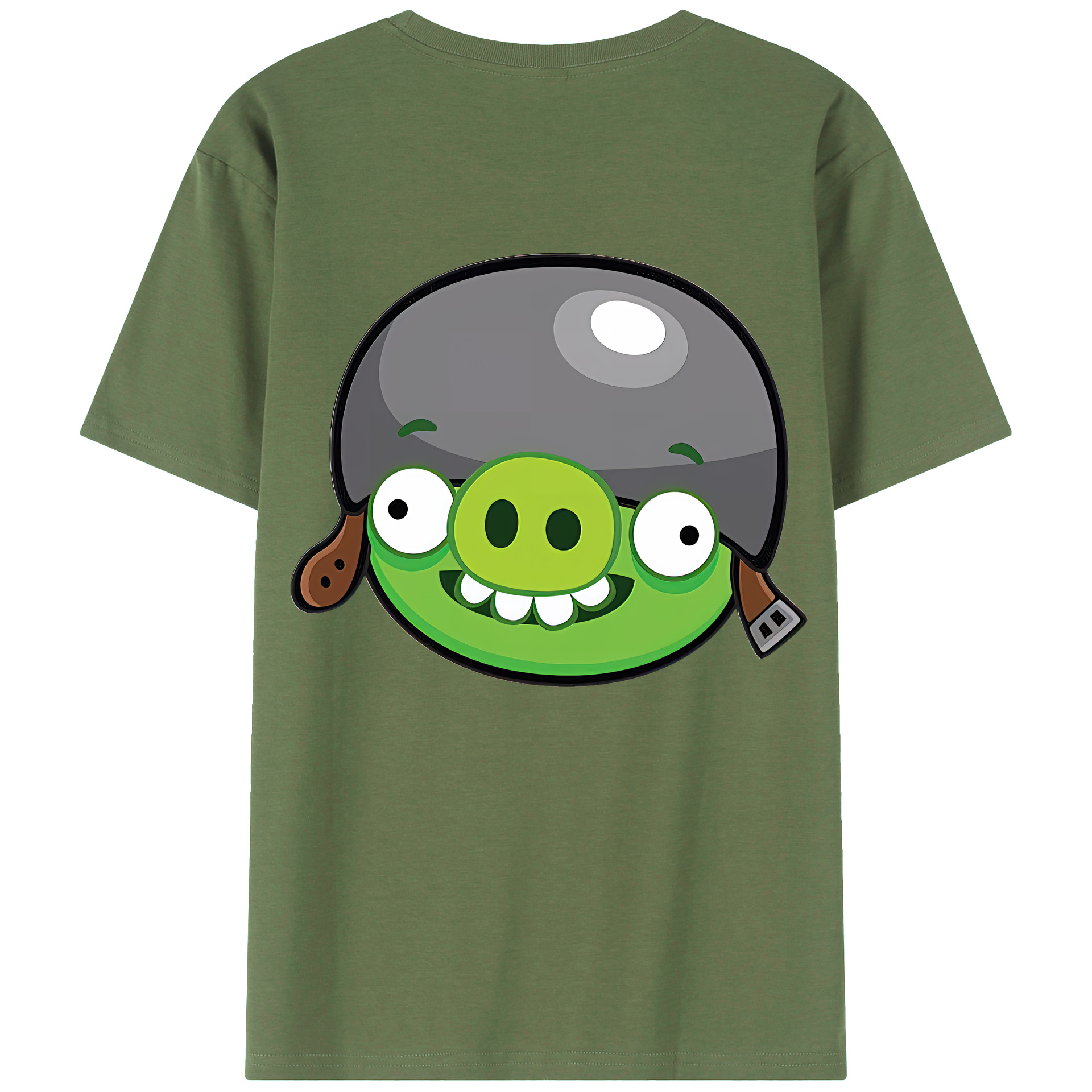 （画像用） Angry Birds アングリーバード 綿100％ メンズ半袖Tシャツ（バックプリント） 通気性